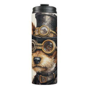 Garrafa Térmica Cão Fox Terrier Steampunk