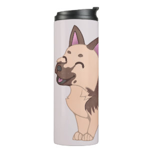 Garrafa Térmica Cão German shepherd Kawaii