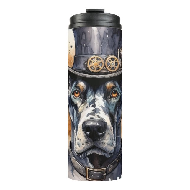 Garrafa Térmica Cão Great Dane Steampunk (Frente)