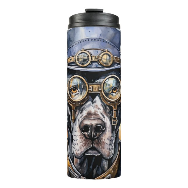 Garrafa Térmica Cão Great Dane Steampunk (Frente)