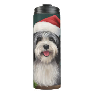 Garrafa Térmica Cão Havanês na Neve Natal