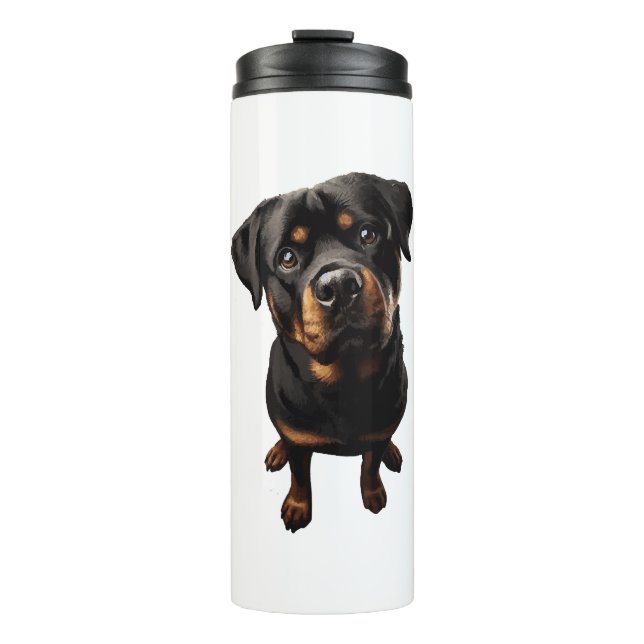 Garrafa Térmica cão rottweiler (Frente)