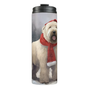 Garrafa Térmica Cão Terrier Trigo na Neve Natal