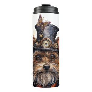 Garrafa Térmica Cão Yorkshire Terrier Steampunk