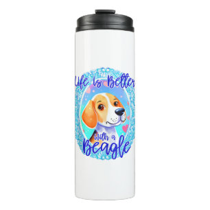 Garrafa Térmica Cãozinho dona da Beagle cachorrinho mamã beagle cã