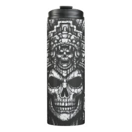 Garrafa Térmica Capacete de Caveira Asteca por BurnsInHell