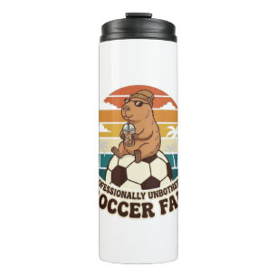Garrafa Térmica Capivara Fã de Futebol Profissionalmente Despreocu