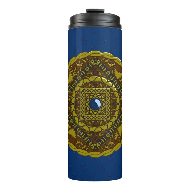 Garrafa Térmica Capricorn Mandala Tumbler Térmico (Frente)