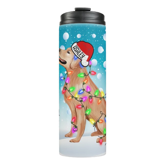 Garrafa Térmica Captura de Ouro de Natal Personalizada Cabeça de S (Frente)