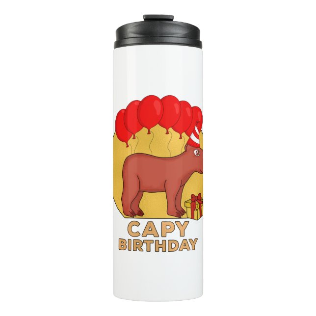 Garrafa Térmica Capy Birthday (Frente)