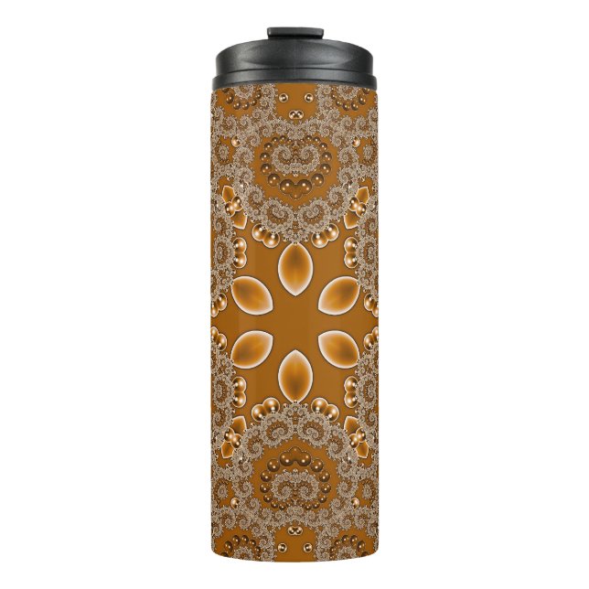 Garrafa Térmica Caramel Fractal Lace  (Frente)