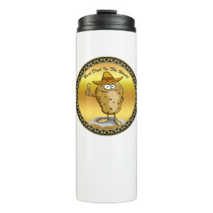 Garrafa Térmica Caráter mexicano da batata dos chapéus do sombre