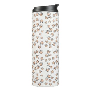Garrafa Térmica Carneiro ilustrativo branco sem rosto Tumbler térm