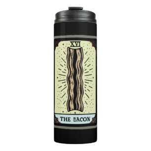 Garrafa Térmica Cartão Engraçado Bacon Tarot