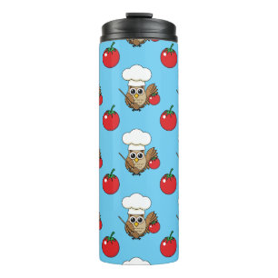 Garrafa Térmica Cartoon de Coruja Cozinhar
