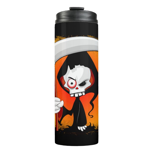 Garrafa Térmica Cartoon Grim Reaper Assustador (Frente)
