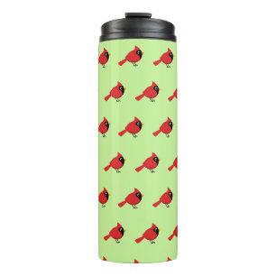 Garrafa Térmica Cartoon Vermelho Bonito com Flores