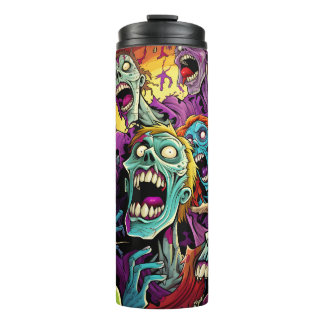 Garrafa Térmica Cartoons Coloridos Zombies