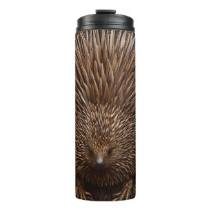 Garrafa Térmica Carved Wooden australiano Echidna Impressão,
