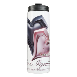 Garrafa Térmica Casal rosa e preto