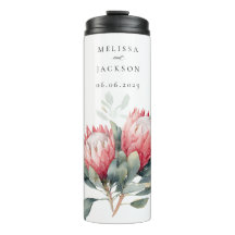 Casamento de Flores de Aquarela Protea Blush