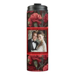 Garrafa Térmica Casamento de Flores Silvestres com Charme de Cravo