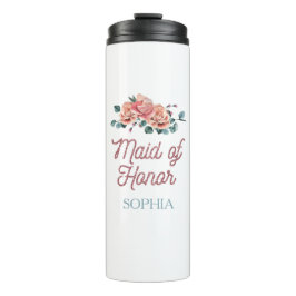 Garrafa Térmica Casamento vintage Flores Madrinha de casamento Tum