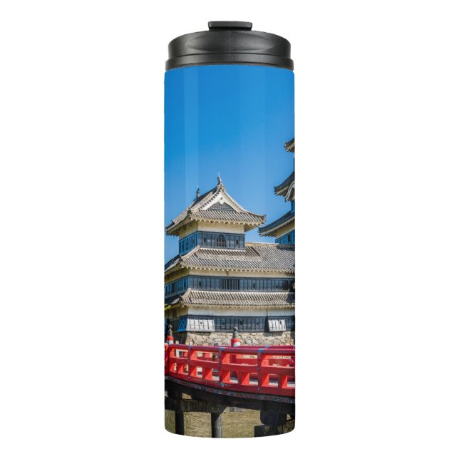 Garrafa Térmica Castelo Matsumoto e ponte (Frente)