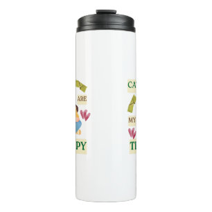 Garrafa Térmica Cats Are My Therapy – Cute Cat Lov