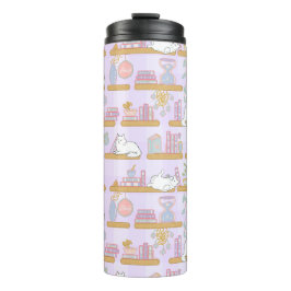 Garrafa Térmica Cats In the Library Thermal Tumbler Girly Purple