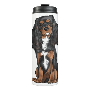 Garrafa Térmica Cavalier King Charles Spaniel - Negro e Tan
