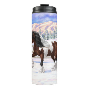 Garrafa Térmica Cavalo De Rascunho De Vanner Cigano Da Baía De Br