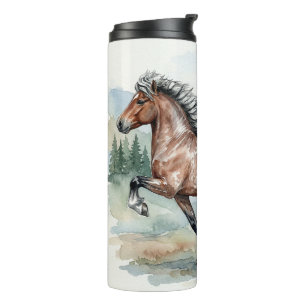 Garrafa Térmica Cavalo Islandês Aquarela Astrid