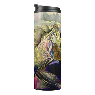 Garrafa Térmica Cavalo Islandês Art Déco