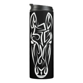 Garrafa Térmica Cavalo Tribal Negro e Branco