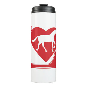 Garrafa Térmica Cavalos de Amor. Eu amo Cavalos