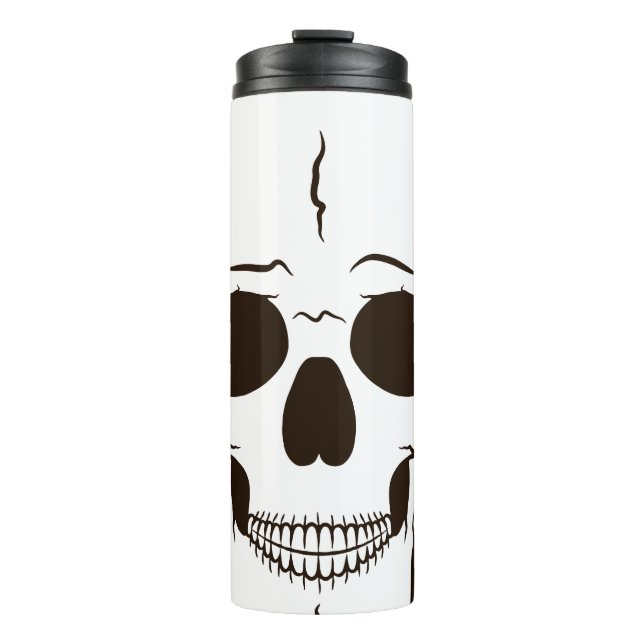Garrafa Térmica Caveira Spooky com Vermelho (Frente)