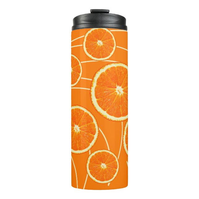 Garrafa Térmica Celebração de fatias de laranja (Frente)