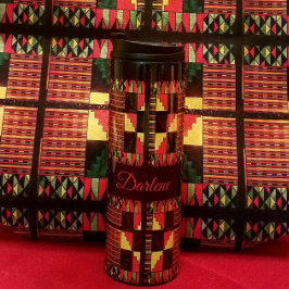 Garrafa Térmica Celebrando Desenhos Abstratos Africanos