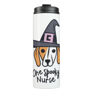 Garrafa Térmica Celebrar com Latidos e Saúde Uma Enfermeira Spooky