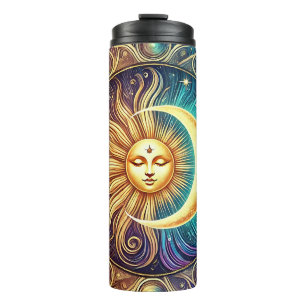 Garrafa Térmica Celestial Moon Sun Elegante wwwwwwwww www www