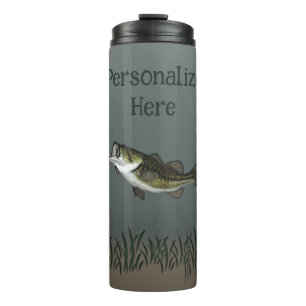 Garrafa Térmica Cena de Peixe Bass Personalizada