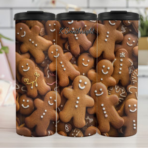 Garrafa Térmica Cena Festiva do Homem de Biscoito
