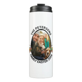 Garrafa Térmica Cesta de Ovos de Páscoa com Foto Personalizada da 