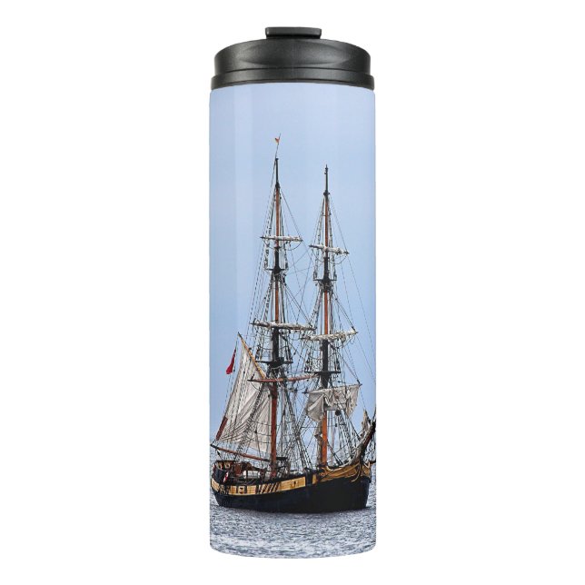 Garrafa Térmica Céu Azul de Barcos de Pesca Náuticos (Frente)
