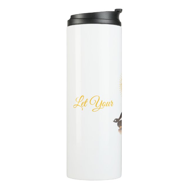 Garrafa Térmica Chakra Silhouette – Let Your Light Shin (Giro à esquerda)