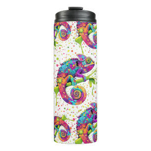 Garrafa Térmica Chameleon Paint mantém estilo aquarela