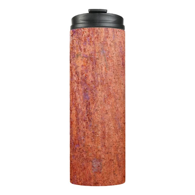 Garrafa Térmica Chapa de metal enferrujada gravada por abstrato de (Frente)