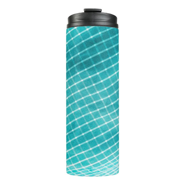 Garrafa Térmica Checkered background textile closeup. (Frente)