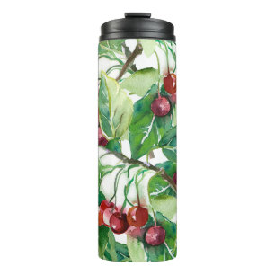 Garrafa Térmica Cherry Seamless Pattern